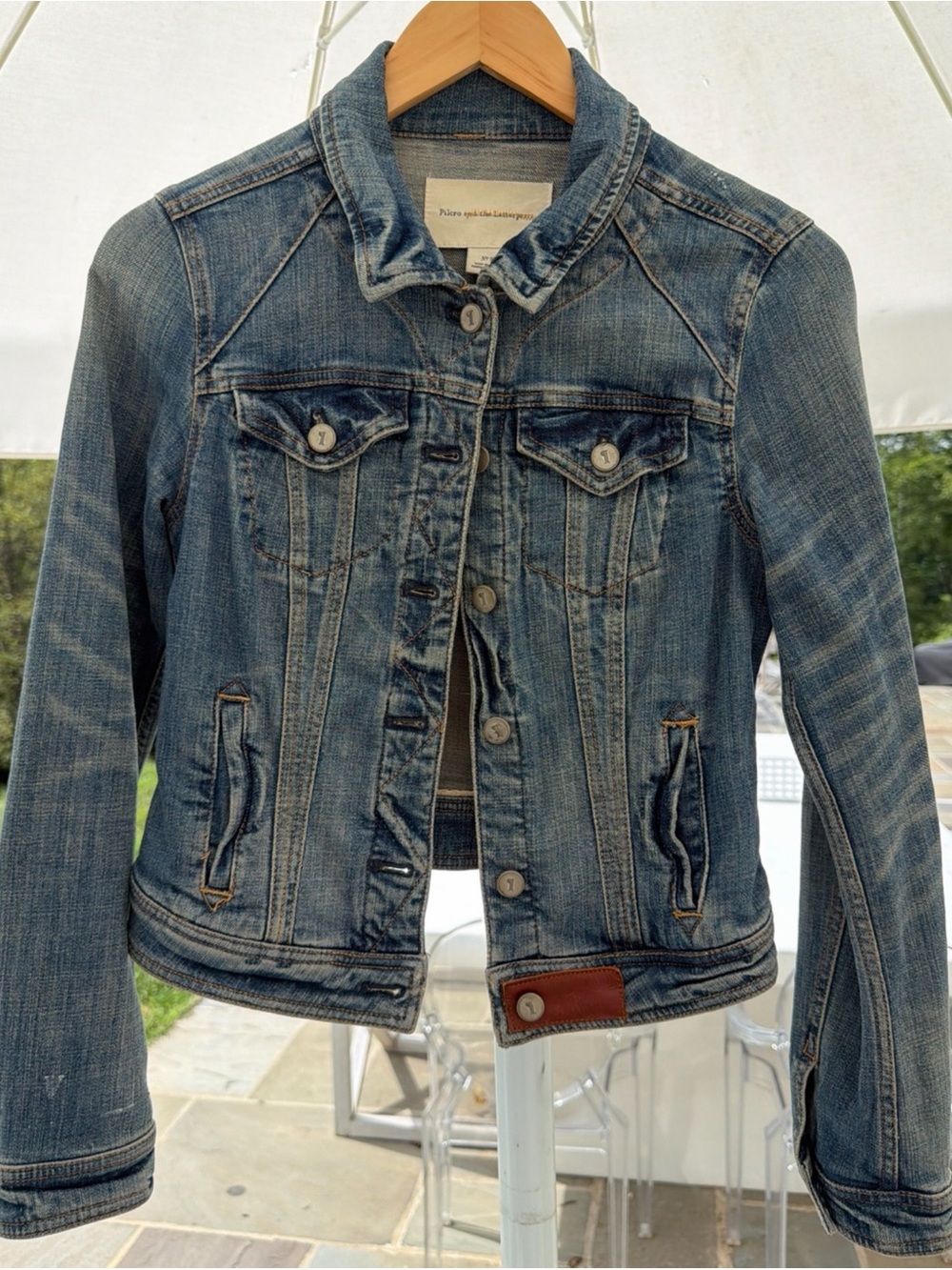 Sequin Embellished Pilcro Denim Jacket Women’s Small